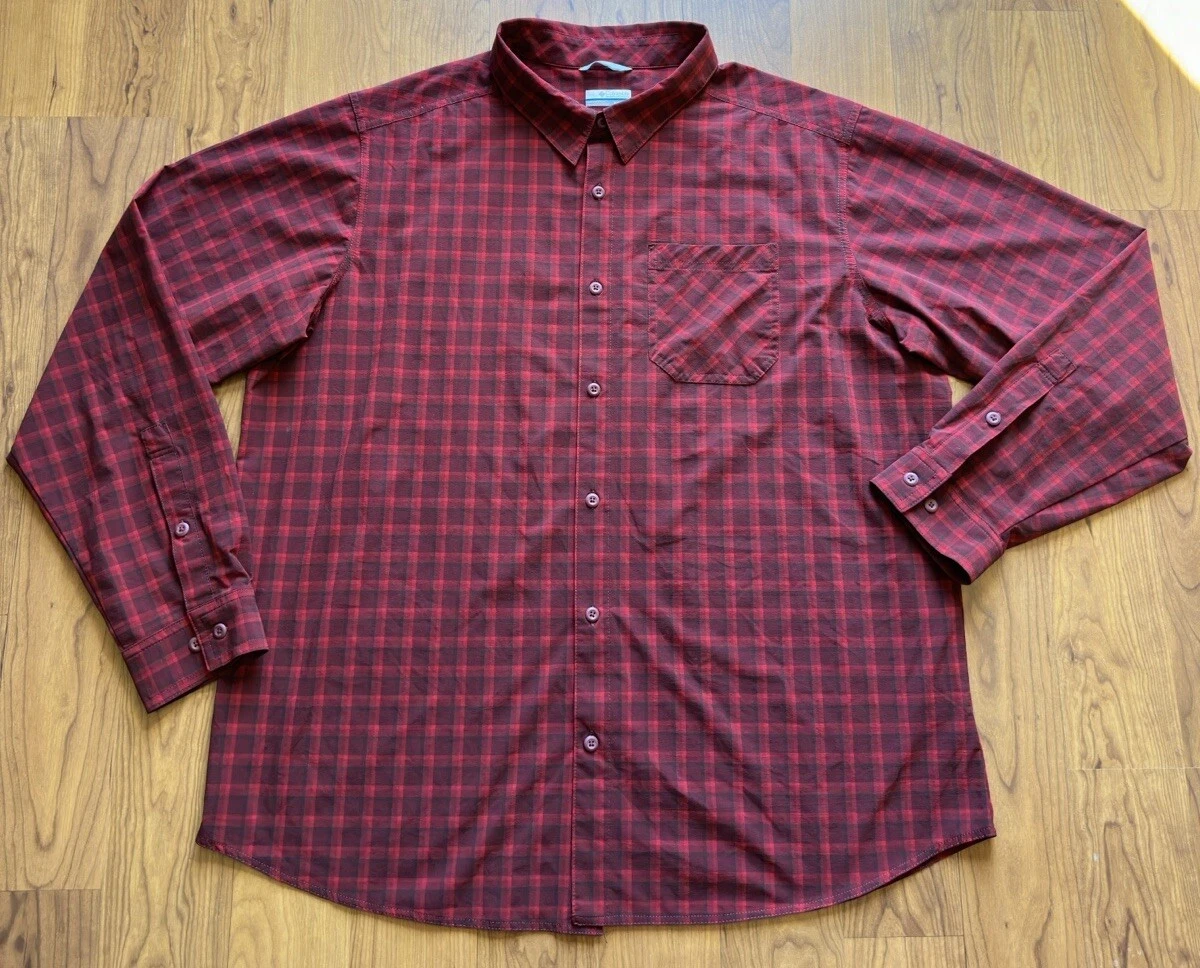 Columbia Performance Stretch Long Sleeve Button Up Shirt Mens 2XL Red Plaid
Opens in a new window or