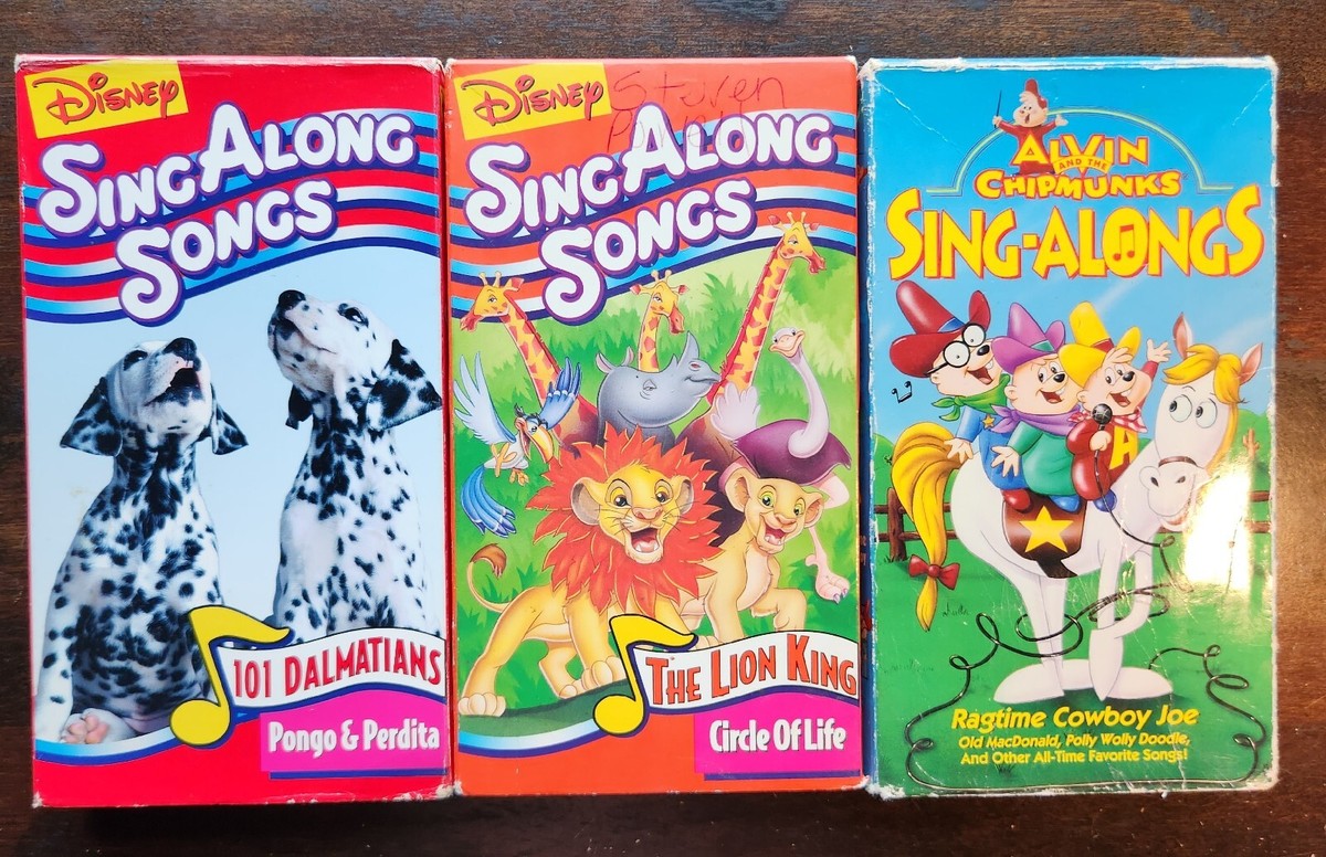 Lot Of 3 Disney's Sing Along Songs Circle Of Life 3, Pongo