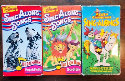 Lot Of 3 Disney's Sing Along Songs Circle Of Life 3, Pongo