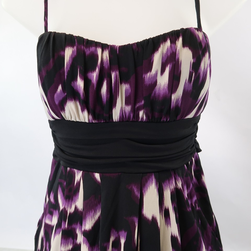 City Triangles Sleeveless Purple Black Fit Flare Dress Size Small eBay