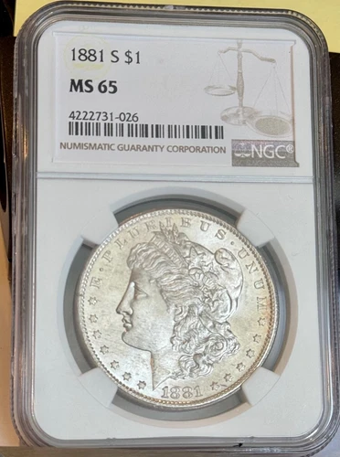 1881-S Morgan Silver Dollar NGC MS65  *Nice toning around Rim #026