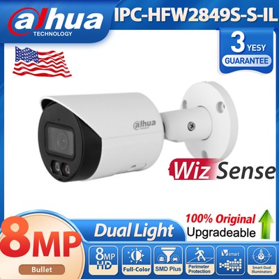 US Stock DH 8MP Camera Full-color MIC SMD IR PoE Dual Light IPC ...