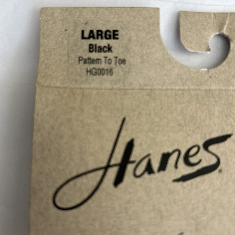 NEW!Hanes Eco Smart Tights~Size Large ~Black~25 Denier Appearance~ Animal Print - Image 3 of 4