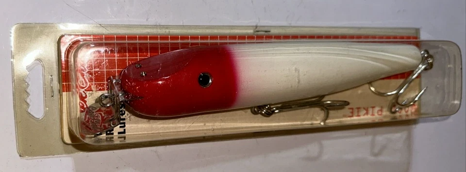 Pikie de madera vintage Creek Chub 7-7/8" rojo/blanco Foto 2 de 4