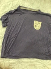 art class girls purple t short corchet pocket size XXL 18