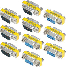 9 Pin RS-232 DB9 Male to Male Female to Female Serial Cable Gender Changer Coupl