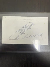 Jack Kilby Signed 3x5 Index Card w/ Original Sketch Nobel Prize Winner  Rare