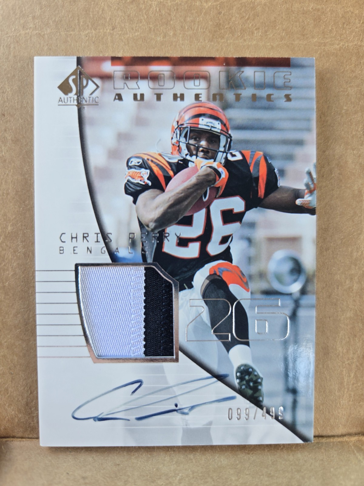 2004 SP Authentic Rookie Authentics /499 Chris Perry #202 Auto RC Bengals