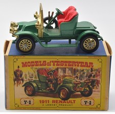 Matchbox Y2-2 1911 Renault Two Seater verte. Modèles o Yesteryear MoY D2 Box