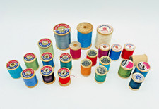 23 Wooden Thread Spools by Belding, J P Coats, Coats  Clark, Plus