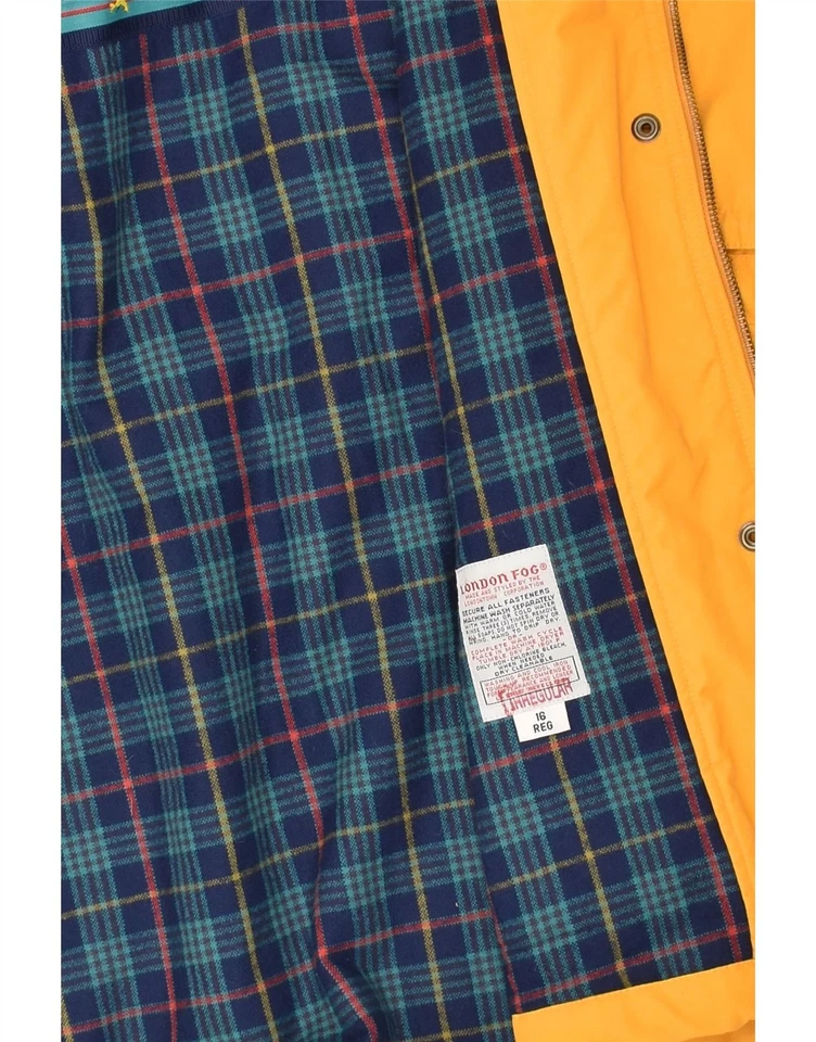 Abrigo cortavientos con capucha LONDON FOG para mujer EE. UU. 16 2XL amarillo XR05 Foto 3 de 3