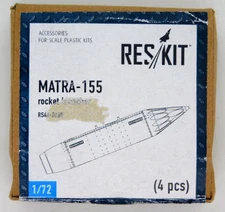 Reskit Matra-155 Rocket Launcher 1:72 4 Pcs RS72-0508 Jaguar Canberra Harrier F4