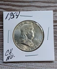 1954 FRANKLIN HALF CHOICE BU 90% SILVER