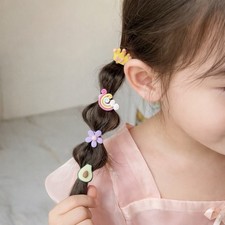 20 Cute Cartoon Hair Ties for Girls Kids Elastic Hair Bands Animal Flower Fruit