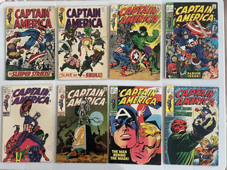 MARVEL COMICS SILVER AGE CAPTAIN AMERICA LOT 102 104 110 111 112 113 114 115!