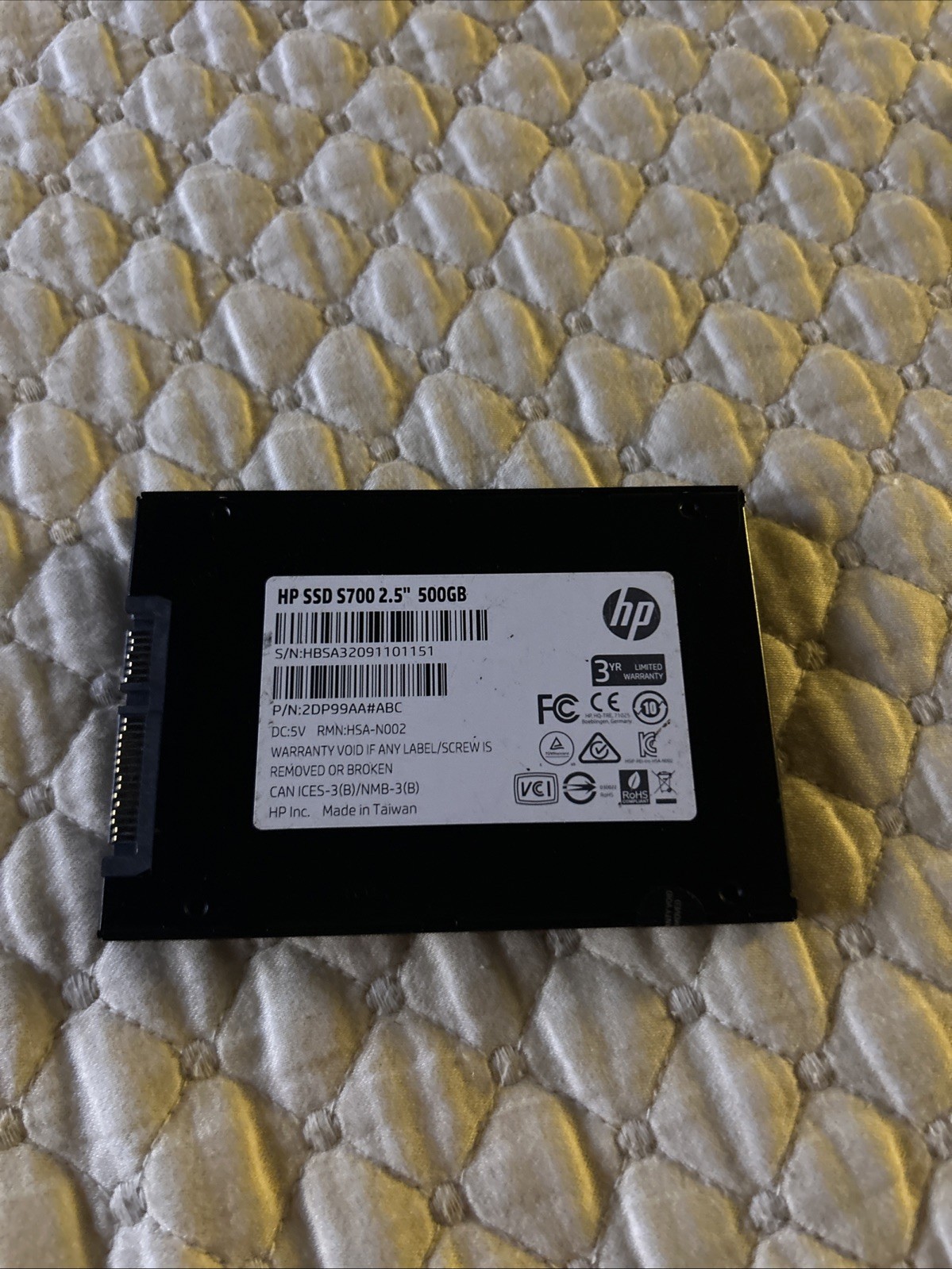 HP S700 500 GB SATA III 2.5” Solid State Drive