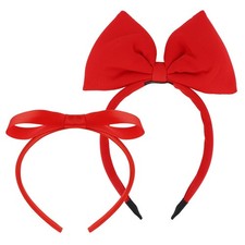 2 Pack Red Bow Headbands for Women and Girls - Halloween Costume Headwear, Ch...