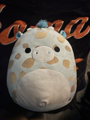 Squishmallows: ZELIA THE GIRAFFE 11'' Shiny Gold Spots, Fluffy Spots Tail Blue