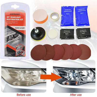 Headlight Restoration Kit Lens Restoration Repair Polish Cleaner Tool New