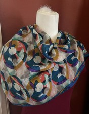 Vintage Elaine Gold Silk Scarf, Collection XIIX