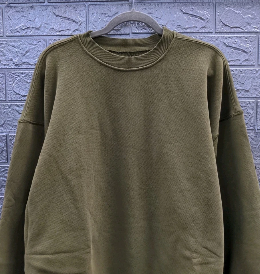 Nuevo El Wood Gran Tamaño Núcleo Cuello Redondo Vintage Oliva Unisex Talla M Foto 2 de 4