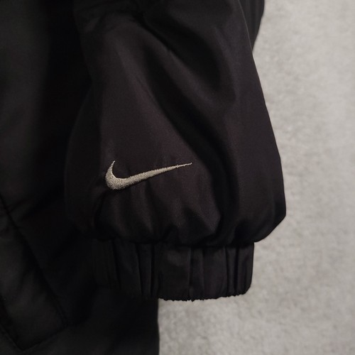 Nike Jacket Mens XL Black Full Zip Puffer Fleece Lined Swoosh Winter Coat - Picture 5 of 20