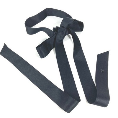 Chanel Black Logo Hair Ribbon headband NEW Chanel Headband Shearling Black Ecru Logo Hair Accessories main image 4
