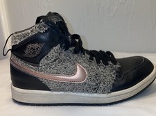 Air Jordan 1 Retro High Fleece Size 1.5Y Black Metallic Bronze Custom 332148-022