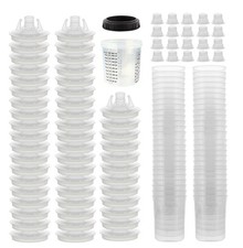 50 Pack Disposable Paint Cups 125mic Mixing Cups For Spray Gun Lids Liners 50 Pack Disposable Paint Cups 125mic Mixing Cups For Spray Gun Lids Liners