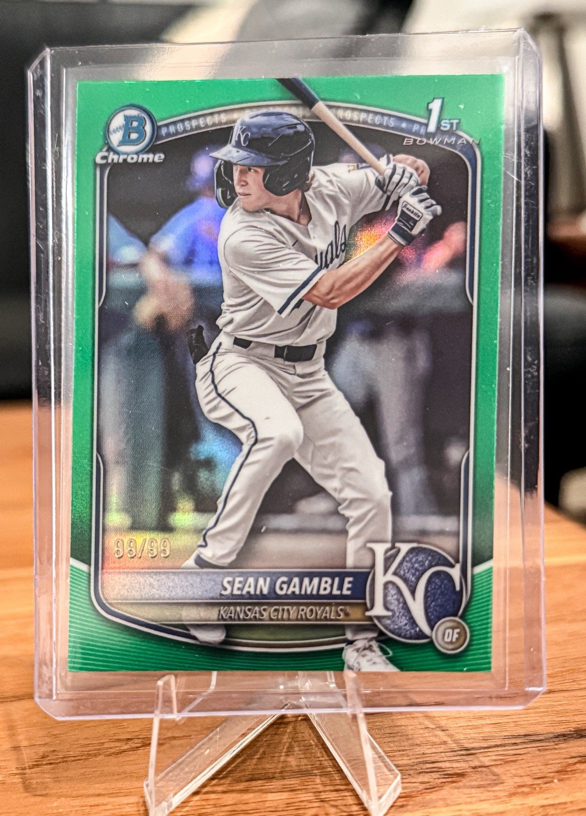 2025 Bowman Draft Sean Gamble #BDC-178 1st Chrome Green Refractor 99/99 BOOKEND!