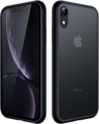 JETech iPhone XR Hülle 6,1 Zoll Stoßfest Militärstandard Schwarz Mattiert