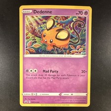 Dedenne SWSH080 Holo Black Star Promo Card Interlocking Double Swirl