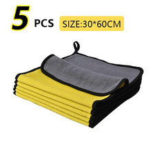 5/10Pcs Extra Soft 30X60Cm 400GSM Car Wash Microfiber Towel Car Cleaning Drying