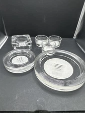 Candle Holders-Reversible And  Votive Lot Of 6