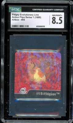 1999 Pokemon Action Flipz Artbox #06 Lenticular 3D ~ Pidgey Pidgeot ~ CGC 8.5