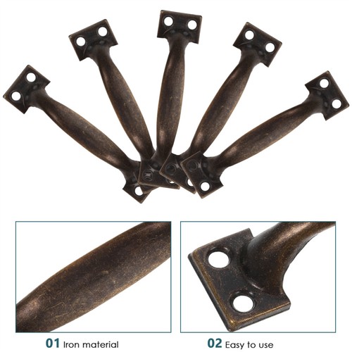 12 Pcs Retro Cabinet Handles Dresser Door Pull down