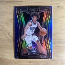 2024-25 Panini Select #371 Jaylen Wells Rookie Blue Prizm Mezzanine Level (RC)