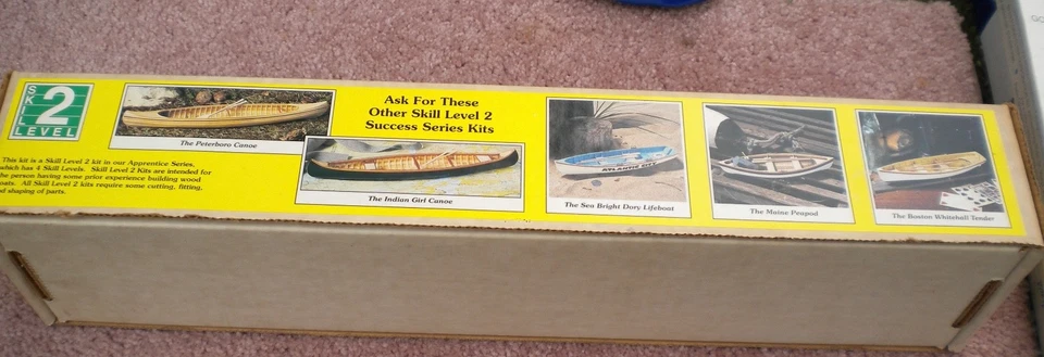 The Indian Girl Canoe All Wood Model 1:12 Scale Midwest Products USA Used - Image 2 of 4