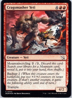 March of the Machine #333 Cragsmasher Yeti FOIL MTG
