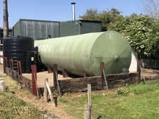 Large Metal Cylindrical Water Storage Tank 16m x 3.5m used