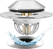 Bathtub Drain Stopper,Pop up Tub Stopper Bottom with Drain Hair Catcher,Bathtub
