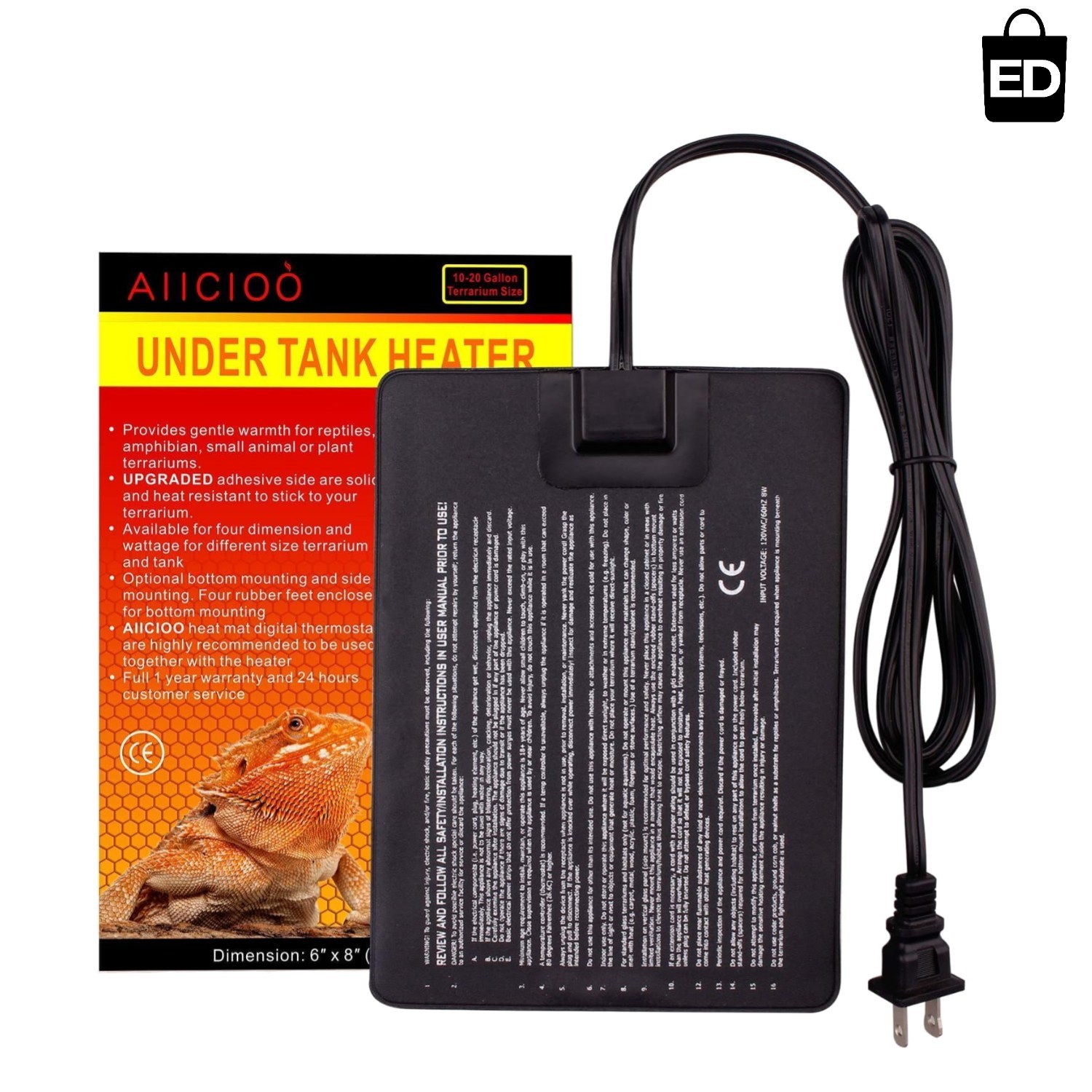 - 8 Watt For Snake & Lizard Terrariums