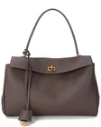 Tiffany & Fred Paris Large Smooth Leather Tote Women's Brown