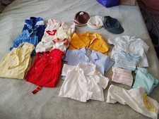 Lot of Vintage Baby Boy Clothes Shirts Overalls Hats Size 2-3 Ca. 1950's