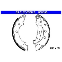 Bremsbackensatz Hinten FüR Renault Kangoo FC0 KC0 98 Bis 07 ATE D7F726 K7J700