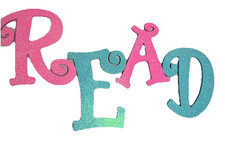 Hobby Lobby "READ" Wood Letters Glitter Pink Blue Wall Decor Set