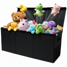 Extra Large Toy Storage Organizer with Lid - Sturdy, Collapsible Toy Chest St...
