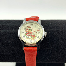Bradley Strawberry Shortcake Girls Vintage 1980s Quartz Analog Red Band Watch