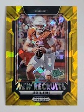 Arch Manning 2025 Prizm Draft Picks #22 New Recruits Gold Cracked Ice