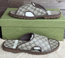 Gucci GG Supreme Slides 'Beige' Size 12G / 12.5 US